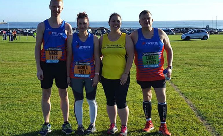 Aycliffe runners in Great North Run