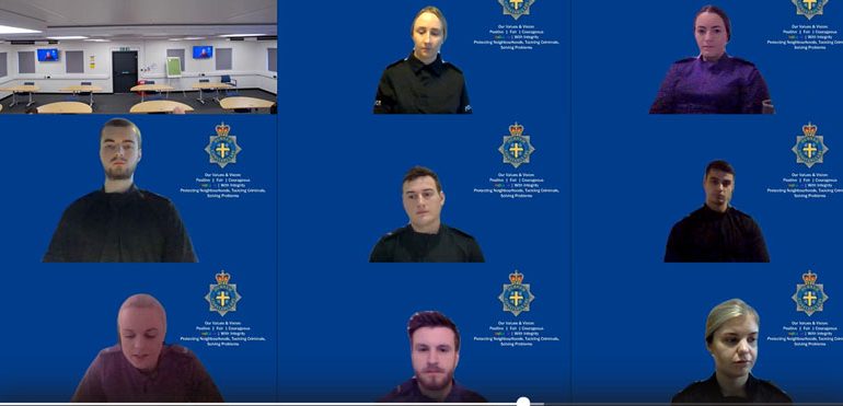 Police officers sworn in online