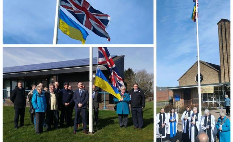 Ukraine flags flying high in Aycliffe