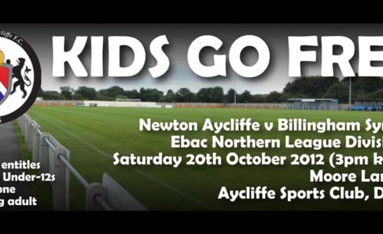 Kids go FREE at Aycliffe FC!