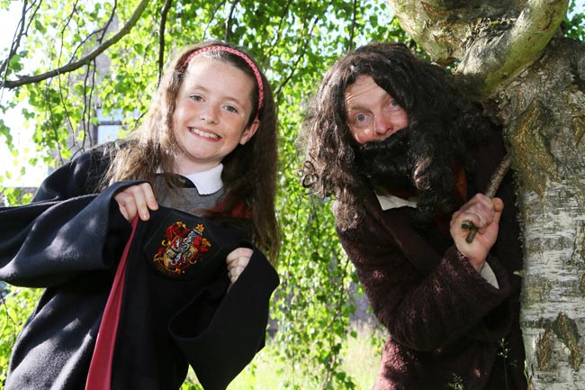 Harry Potter themed walked to school with winner Anna Shorten Pic Keith Taylor