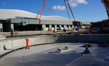 80-tonne turntable installed at Hitachi site