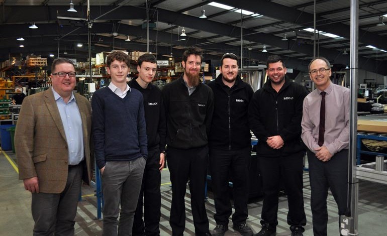 Aycliffe firm Roman takes on three new apprentices