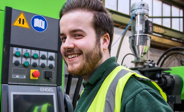 Company’s first apprentice gets back to work