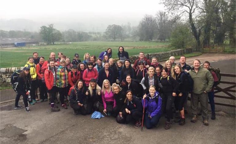 Gym members inspired by Emily trek 22 miles for charity