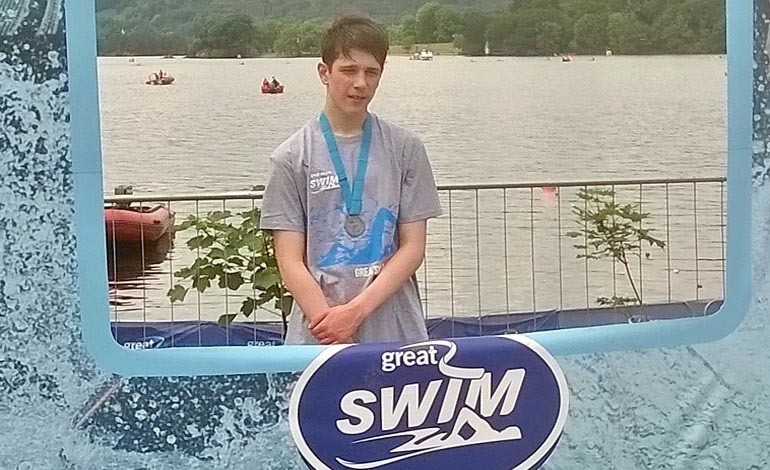 Jake completes Great North Swim