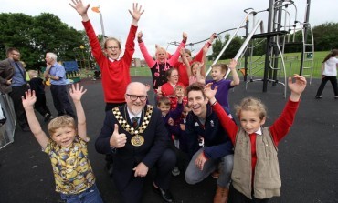 Olympian opens new Aycliffe play area