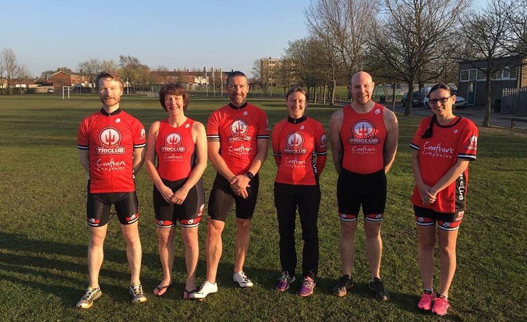 Craft firm’s sporting donation to Aycliffe Tri Club