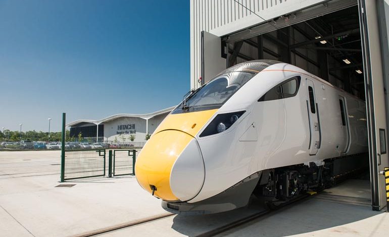 Hitachi unveils first UK-built IEP train at Aycliffe site