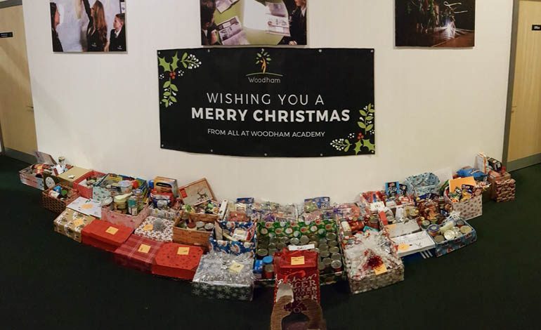 Students donate Christmas Hampers to elderly
