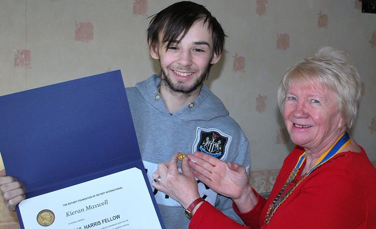 Top Rotary honour for courageous Kieran