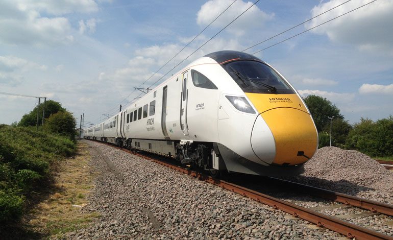 Aycliffe-built Hitachi train completes maiden journey – carriages due to enter service this year