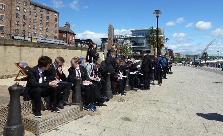 Aycliffe students study the environment on Newcastle strip