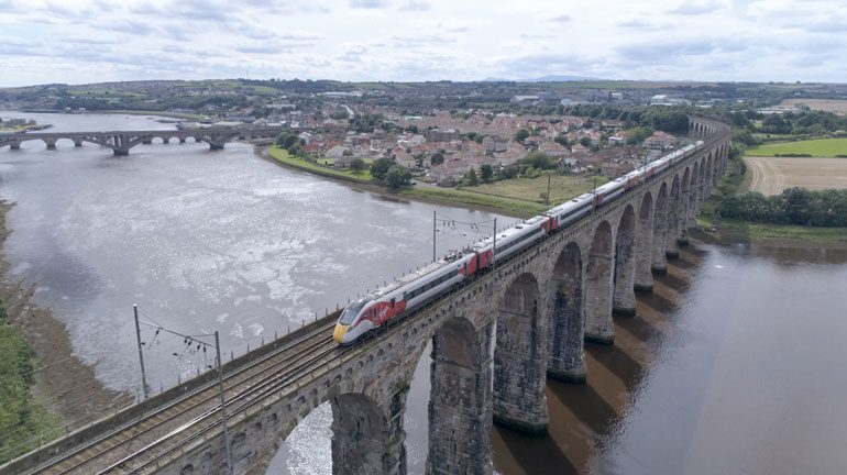 Aycliffe-built Virgin Azuma debuts in Scotland on east coast test run