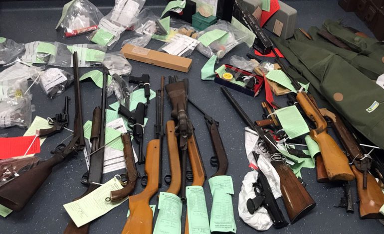 More than 60 firearms handed in during surrender