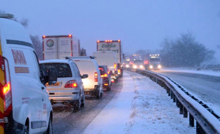 A1 Northbound blocked amid continued snow chaos