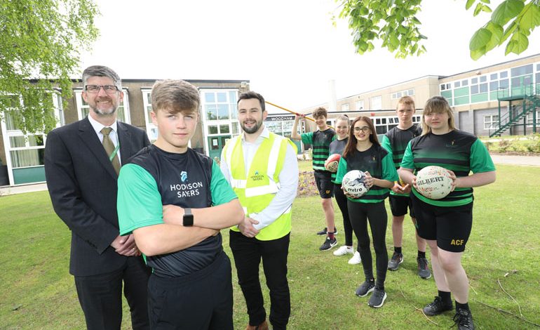 Company donates defibrillator and new sports kit to Aycliffe school