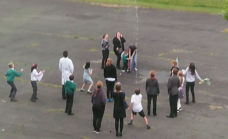 Lift-off as school ‘sparkies’ launch rocket