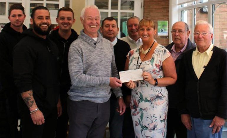 Aycliffe Freemasons shake hands on £250 Memory Café donation