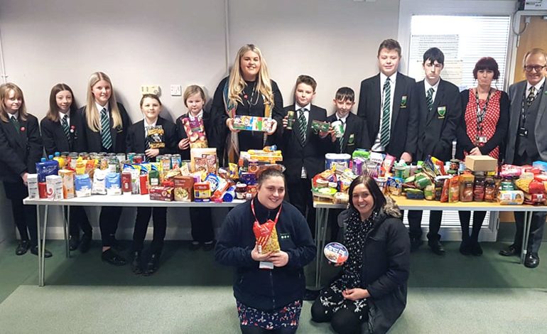 Greenfield students contribute to food bank appeal