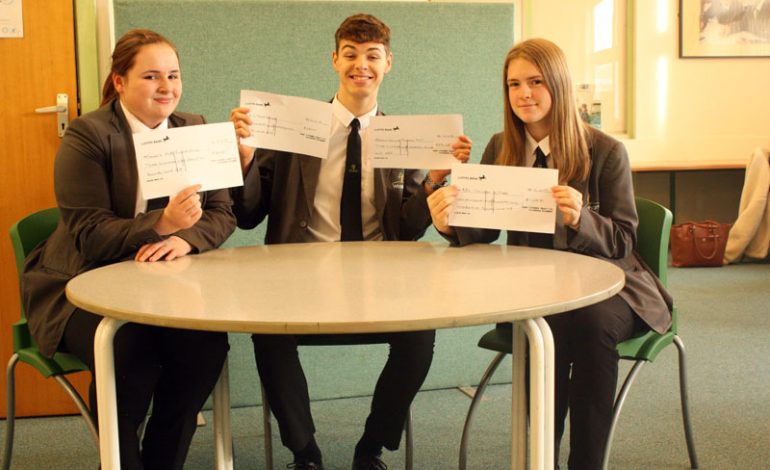 Students raise £500 for charities