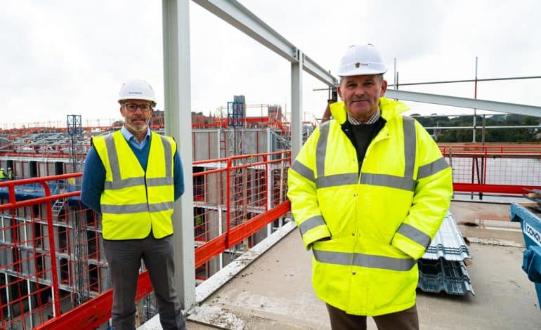 Aycliffe steel work for hotel completed at huge Milburngate development