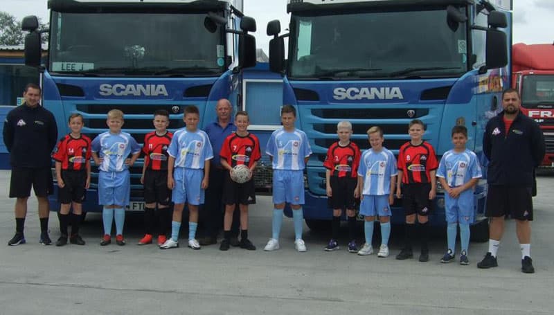 Aycliffe haulier sponsors junior football team
