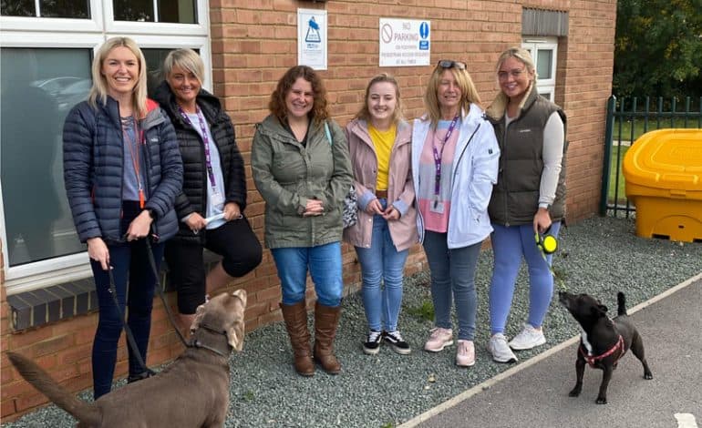 Charity staff putting their best feet forward for World Mental Health Day