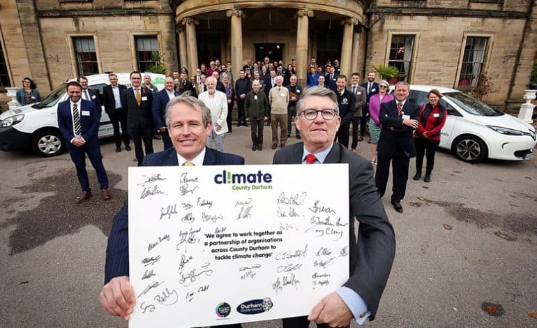 Key County Durham figures meet to sign climate pledge during COP26